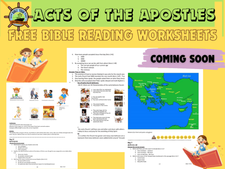 Acts Of Apostles Free Bible Worksheets